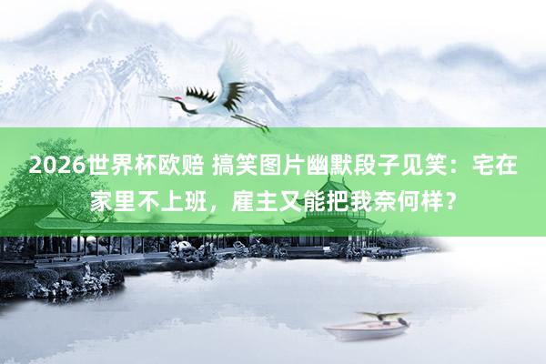 2026世界杯欧赔 搞笑图片幽默段子见笑：宅在家里不上班，雇主又能把我奈何样？