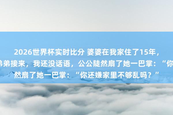 2026世界杯实时比分 婆婆在我家住了15年，陡然说要把她瘫痪的弟弟接来，我还没话语，公公陡然扇了她一巴掌：“你还嫌家里不够乱吗？”
