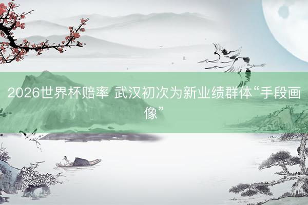 2026世界杯赔率 武汉初次为新业绩群体“手段画像”