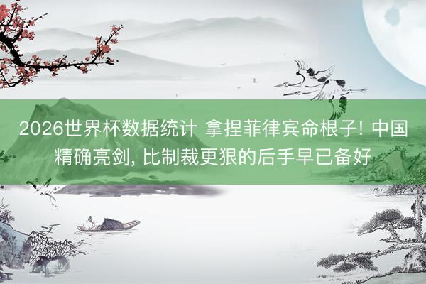 2026世界杯数据统计 拿捏菲律宾命根子! 中国精确亮剑, 比制裁更狠的后手早已备好